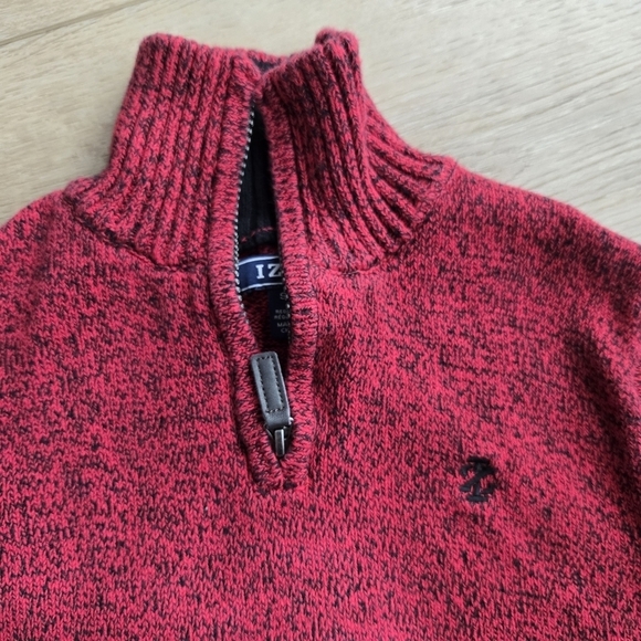 Red Black 1/4 Zip Pullover & Olive Green Dino Print Button Down Dress Shirt EUC - Picture 5 of 17